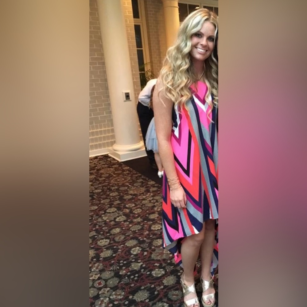Vibrant Chevron Maxi Dress
